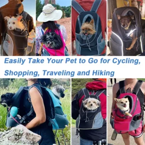 Flat bottom base of small dog carrier backpack showing sturdy support