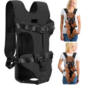Dog backpack for hiking with thick padded chest support