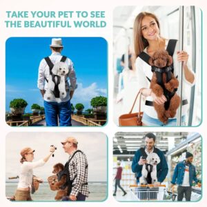 Front-carry mode dog hiking backpack with French Bulldog